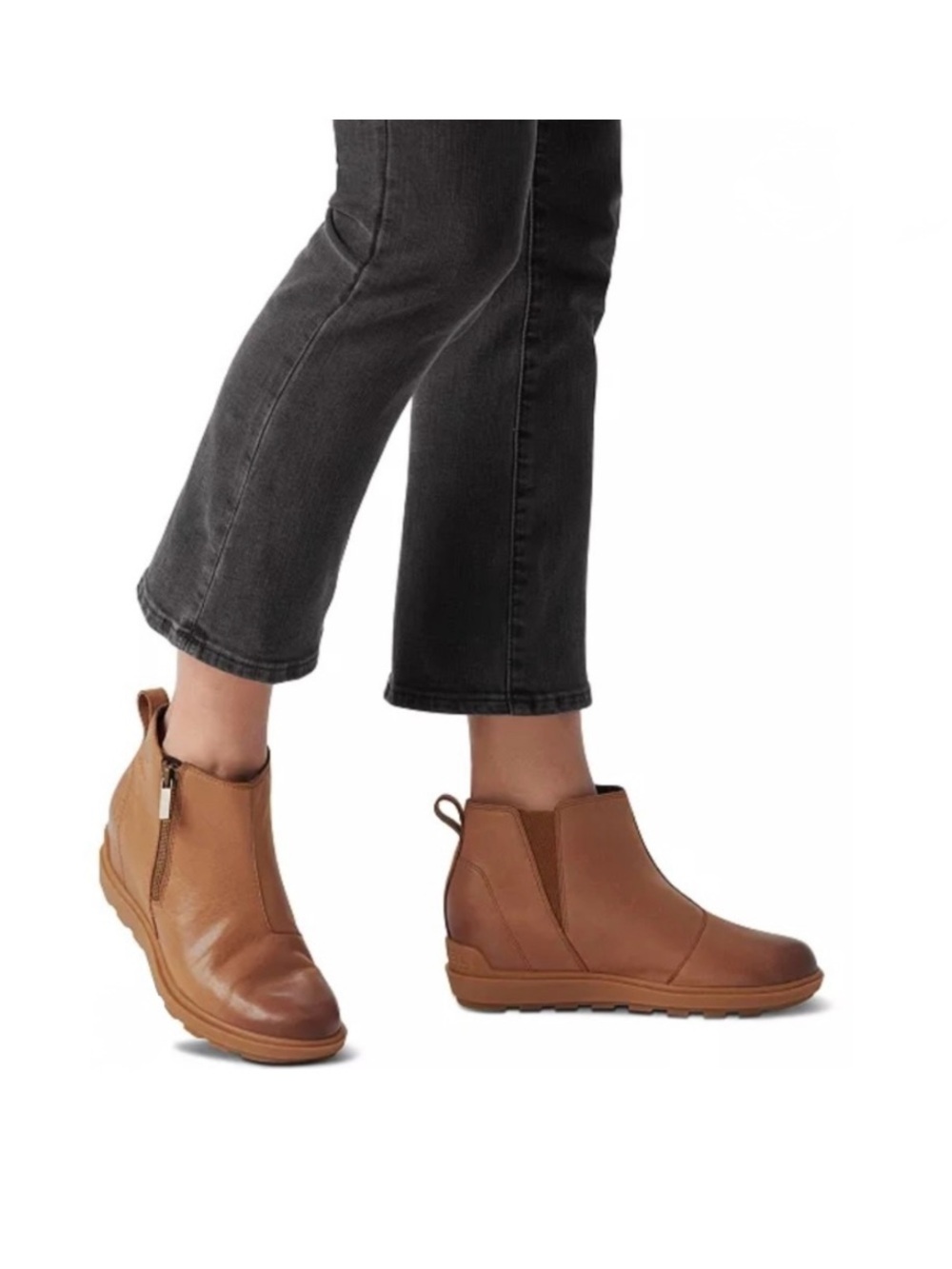 SOREL Evie Il Zip Leather color Velvet Tan women size 9.5 New with tags